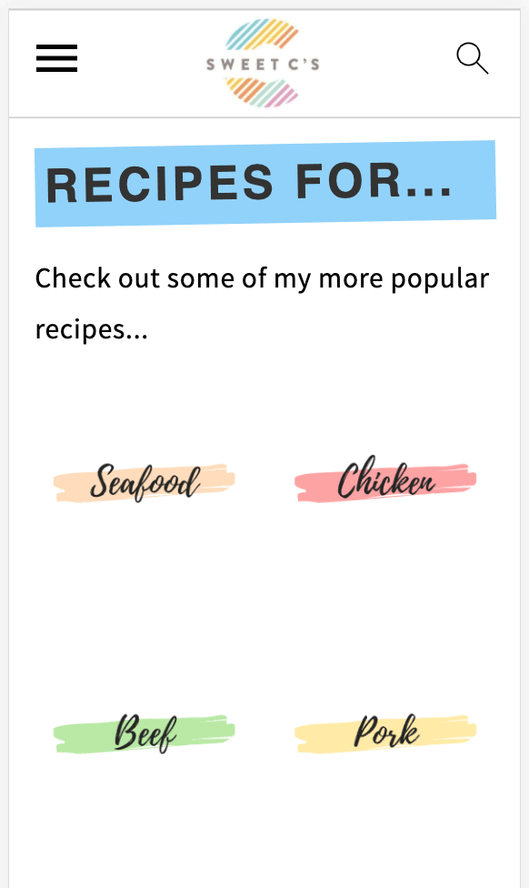 courtney odell's simple category index